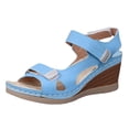 thumbnail image 5 of Wedge Sandals for Womens Open Toe Adjustable Strap Orthopedic Walking Shoes Comfy Arch Support Slingback 2026 Summer Beach Vacation Footwear Sky Blue Size 9, 5 of 5