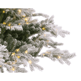 thumbnail image 3 of CycloneSound (6ft, 7ft, 8ft) Premium Pre-Lit Snow Flocked Artificial Christmas Tree with Warm-White LED Lights Full Snow Christmas Tree Holiday Decorations, 3 of 5