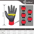 thumbnail image 3 of EvridWear 12 Pairs PU Coated Work Gloves Ultra-Thin Anti-Slip Latex-free Safety Glove for Men & Women Light Duty Work,RED L, 3 of 8