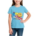 thumbnail image 3 of RXMEKW T-Shirt Imprimé pour Filles Manches Courtes Col Rond Haut Décontracté pour Enfants en Polyester avec Design Graphique Beigne pour la Saison Scolaire Printemps et Été, 3 of 5