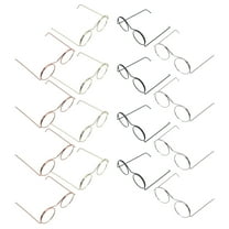 MLINS 20pcs Mini Glasses For Dolls Lightweight Metal Frame Eyewear Miniature Dollhouse Accessories Stylish Doll Glasses For Diy Projects