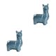 thumbnail image 2 of Macetas de flores de cerámica Yuarrent Cabeza torcida azul 2Conjunto, 2 of 6