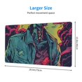 thumbnail image 2 of Kdxio Neon Zombie Skull Print Large Gaming Mouse Pad,Non-Slip Base,Water Resist Keyboard Pad for Gamer,Office & Home,29.5 x 15.8 in, 2 of 6