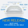 thumbnail image 3 of Candy Lover 132W UV Nail Lamp Light, Professional Nail Dryer, Gel Nail Polish Curing Lamp, Gel Dryer Lamp for Manicure, 3 of 10