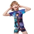 thumbnail image 4 of Coraline Boys Two Piece Swimsuit Kids Swimwear Set Short Sleeve Bathing Suit Trunks And Shirt, 4 of 7