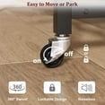 thumbnail image 4 of Bar Cart, 3 Tier Bar Carts, Home Bar & Serving Carts, Rolling Bar Cart with Wheels, Drink Cart with Wine Rack & Wine Glass Holder Up to 24, for Kitchen and Living Room, Easy Assembly, 4 of 9