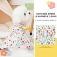 thumbnail image 2 of Dog Dress Summer for Small Dogs Cats Girl Cute Floral Puppy Harness Dresses with D Ring Pet Dog Princess Birthday Dress Female Doggie, 2 of 7