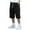 Black, variant on Mens Half Shorts Pants Solid Color Strap Pocket Cargo Outdoor Workout Casual Shorts