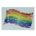 thumbnail image 3 of Vintage Rainbow Cutting Board, Grunge Style Gay Pride Flag LGBT Community Themed Antique Rainbow Stripes, Decorative Tempered Glass Cutting and Serving Board, Small Size, Multicolor, by Ambesonne, 3 of 5