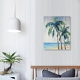 thumbnail image 3 of Nawypu  Canvas Nature Artwork for Home Green Blue Palm Trees Rustic Abstract Paintings for Bedroom Living Room Office Walls - 16x20 inch, 3 of 4