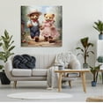 thumbnail image 3 of Stupell Industries Bears Strolling Garden Path Animals & Insects Painting Gallery Wrapped Canvas Art Print Wall Art, 36 x 36, 3 of 8