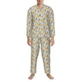 thumbnail image 3 of Balery Funny Chicken Pattern Pajama Sets for Men Long Sleeve 2 Piece Sleepwear Loungewear Sets Soft PJ's with Pockets Long Sleeve Comfy Pj Sets-XX-Large, 3 of 7