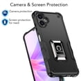 thumbnail image 2 of Case for Galaxy A06,Military Grade TPU+PC [Built-in Kickstand] Dual-Layer Flag Design Heavy Duty Drop Protection Magnetic Stand Phone Case for Samsung Galaxy A06 (Black), 2 of 10