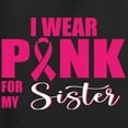 thumbnail image 6 of Wild Bobby Breast Cancer Awareness I Wear Pink for My Sister Front and Back Unisex Tee , Black, Small, 6 of 6