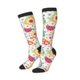 thumbnail image 2 of Fotbe Turtle Flower print Women's Men's Novelty Crew Socks Cotton Socks Knee High Socks for Walking,Running,Nurses,Pregnancy, 2 of 8