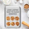 thumbnail image 3 of Baking Sheet Cookie Sheet Set of 2, Pure Stainless Steel baking Pan Tray Professional, Non Toxic & Healthy, Mirror Finish & Rust Free, Easy Clean & Dishwasher Safe 15.8 x 12 x 0.95 inches, 3 of 7