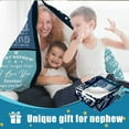 thumbnail image 2 of Nephew Gifts from Auntie Uncle, Gifts for Nephew Soft Flannel Blanket 50"x 60", to My Nephew Gifts, Nephew Christmas Graduation Birthday Gift Ideas, My Nephew is Pretty Cool Blanket, 2 of 5