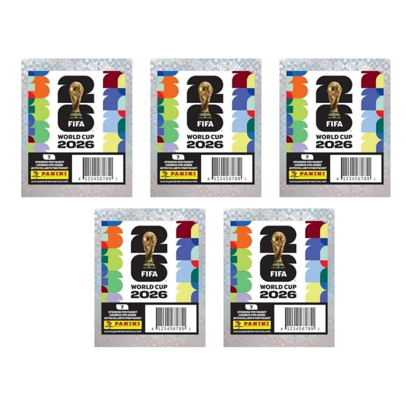 2026 Panini FIFA World Cup Soccer Sticker Pack Lot - 5 Sticker Packs