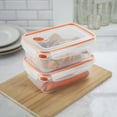 thumbnail image 5 of Sterilite Ultra•Seal™ 8.3 Cup Rectangle, Latching Food Storage Container, Airtight Watertight Seal, Orange, 6 Count, 5 of 10