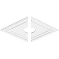 thumbnail image 2 of 34"W x 22 5/8"H x 5"ID x 12"C x 1"P Diamond Architectural Grade PVC Contemporary Ceiling Medallion, Two Piece, 2 of 11