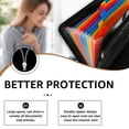 thumbnail image 4 of Fireproof Document Organizer, 13 Pocket Expanding File Folder, Accordion File Organizer with Waterproof Zipper for A4 Letter Size Important Papers, 4 of 10