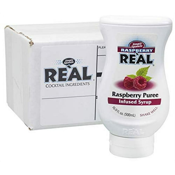 Raspberry Rel, Raspberry Puree Infused Syrup, 16.9 FL OZ Squeezable Bottle (Pack of 1)