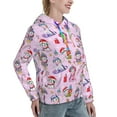 thumbnail image 6 of Daiia Christmas Unicorns Pattern Women's Fashion Hoodies & Sweatshirts with Kangaroo Pocket Hooded Sweatshirt with Eye-catching Drawstrings-Small, 6 of 7