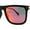 Matte Black Red Mirror, variant on Mens No Glare Polarized Flat Top Horn Rim Rectangle Sunglasses Matte Black