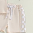 thumbnail image 5 of Toddler Kids Boy Shorts Clothing Set 0 6 12 18 24 Months 2T 3T 4T Letter Tractor Print Short Sleeve Round Neck T-Shirt with Solid Shorts 2Pcs Outfit, 5 of 6