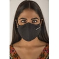 thumbnail image 3 of Lavish Care Cloth Face Mask - Washable & Reusable - 5 Layers - Cotton Face Masks - Black - Medium (Pack of 3), 3 of 6