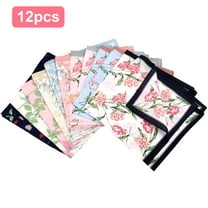 EEEkit 12pcs 17.8x17.8'' Handkerchiefs for Women, Soft Cotton Hankies, Floral Print Pocket Square