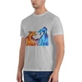 thumbnail image 4 of Red And Blue Dragon Flame Men'S Basic Short Sleeve T-Shirt Gray X-Large, 4 of 5