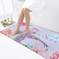 thumbnail image 4 of Funny Sea-maid Non Slip Bath Mat Rug for Kids, Mermaid Tail Pink Little Girl Bathroom Mats Rugs, Bathroom Kitchen Bedroom Decor Mats 17X48in, 4 of 4