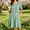 Green, variant on Henley Summer Dresses for Women Solid Short Sleeve Button Midi A-Line Dress Casual Flowy Embroidered Linen Vacation Sundress with Pockets Blue L