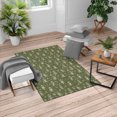 thumbnail image 1 of Owl Turkish Area Rug, Cartoon Style Illustration of Birds on the Branches Mysterious Woods Print, Soft Carpet for Living Room Decor with Distressed Look, 4' X 5.7', Olive Green, by Ambesonne, 1 of 4