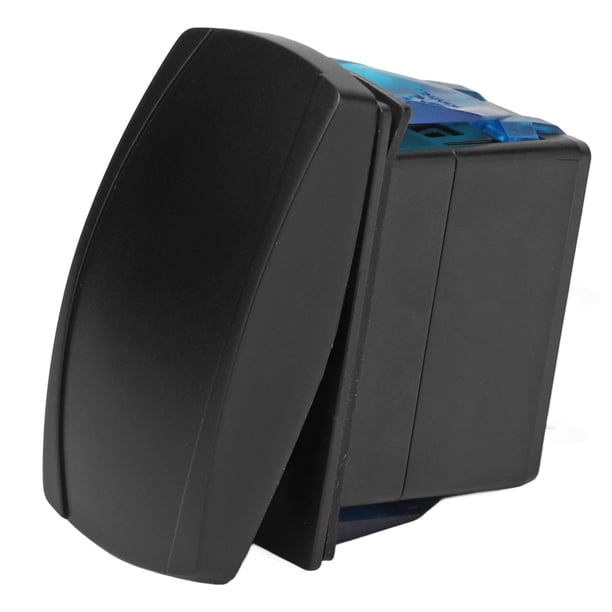 Interruptor De Encendido Y Apagado De 5 Pines, Interruptor Basculante De Barco Marino Universal Azul Retroiluminado Múltiples Protecciones Para Vehículos De 12-24V Yates SUV ANGGREK Waterproof Rocker Switch