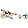 Star Wars Jedi Force Playskool Heroes Snowspeeder with Luke Skywalker and Han Solo