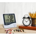 thumbnail image 4 of Paquete de 2 termómetros higrómetros digitales LCD, medidores de temperatura y humedad para interiores, reloj de -50 °C a +70 °C, 10 % a 99 % de humedad relativa, 4 of 8