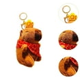 thumbnail image 6 of Almencla Capybara Plush Toy Keychain Car Keychain Plush Toy Gift Unique Women Bag Accessories Handbag Keyring for Family Women Friends with hat, 6 of 8