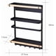 thumbnail image 4 of Refrigerator door holder, Magnetic paper towel organizer, Stainless steel, Spice jars, Cabinet, Multipurpose refrigerator, Easy installation, Black, 4 of 4