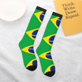 thumbnail image 6 of Women's Knee High Socks Flag Of Brazil Thermal Soft Knee Long Socks, 6 of 7