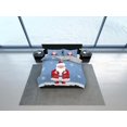 thumbnail image 4 of Santa Claus Navidad azul ropa de cama y funda de almohada regalo de vacaciones funda nórdica king, 4 of 4