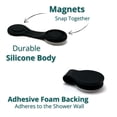 thumbnail image 3 of MIReDe Shower Curtain Keeper, Shower Curtain Clips, Easy to Install, Pack of 4, Black, 3 of 5