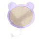thumbnail image 1 of Sisal Cat Scratching Board Cartoon Cute Bear Head Shape Grinding Claw Cat Scratcher Mat with Ball for Home Indoor Light Purple, 1 of 1