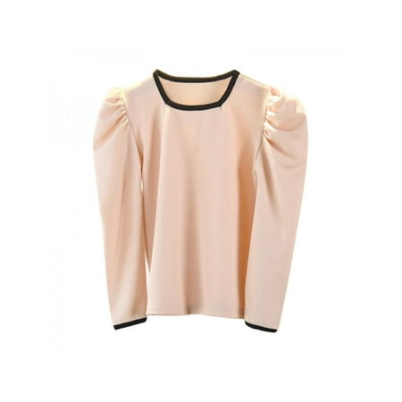 

Catlerio Girls Long Sleeve Shirts Cotton Soft Tops 1-7Y