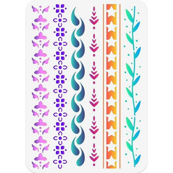 Plastic 1 pc PET Hollow Out Drawing Painting Stencils for DIY Scrapbook Photo Album Floral 297x210mm
