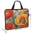 thumbnail image 2 of AWERP Laptop Bag - Durable and Stylish Watercolor Red Orange Big Poppy Flowers Summer Design - Soft Carrying Travel Case 10inch, 2 of 5