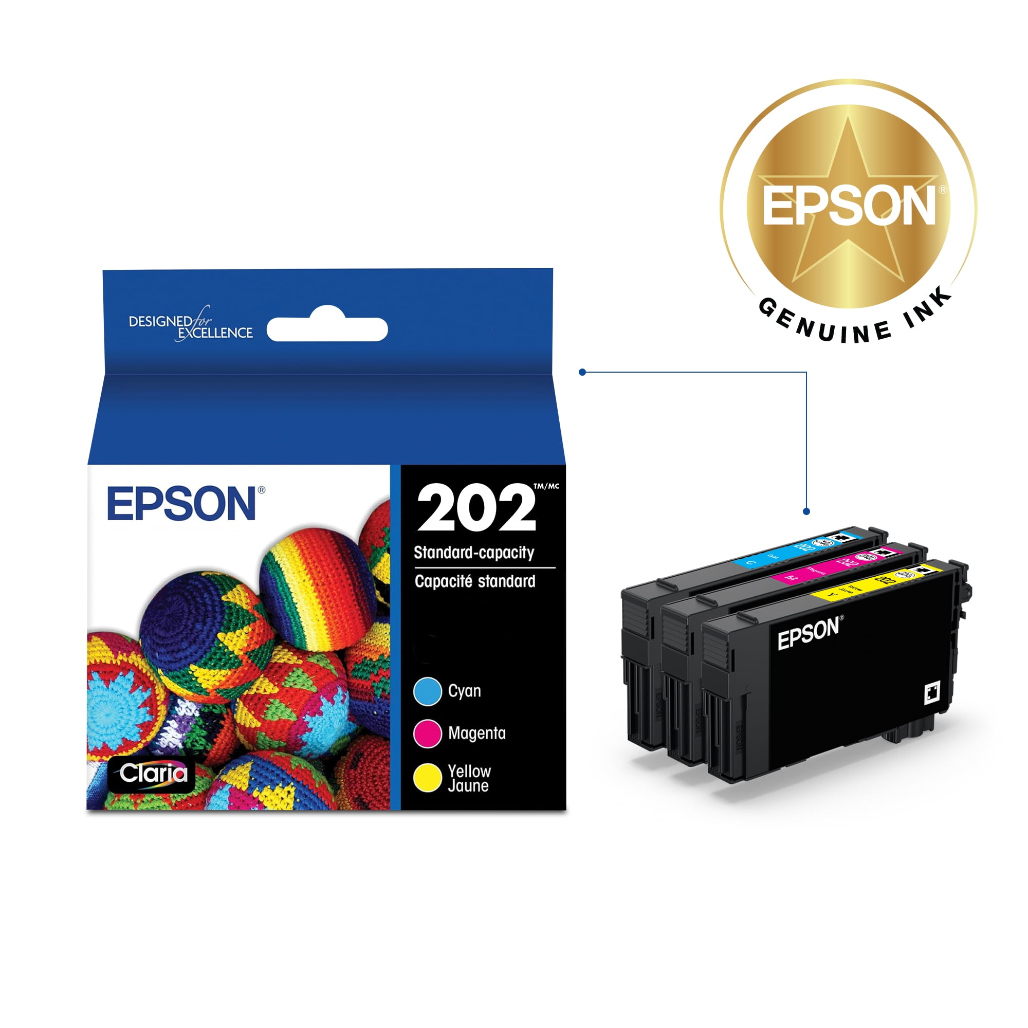EPSON T202 Claria Genuine Ink Standard Capacity Color Combo