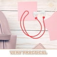 thumbnail image 2 of Miangastore 1Set Red Silicone Earphone Lanyard for Anti Loss Rope Design 20.5x0.3x0.3in, 2 of 9