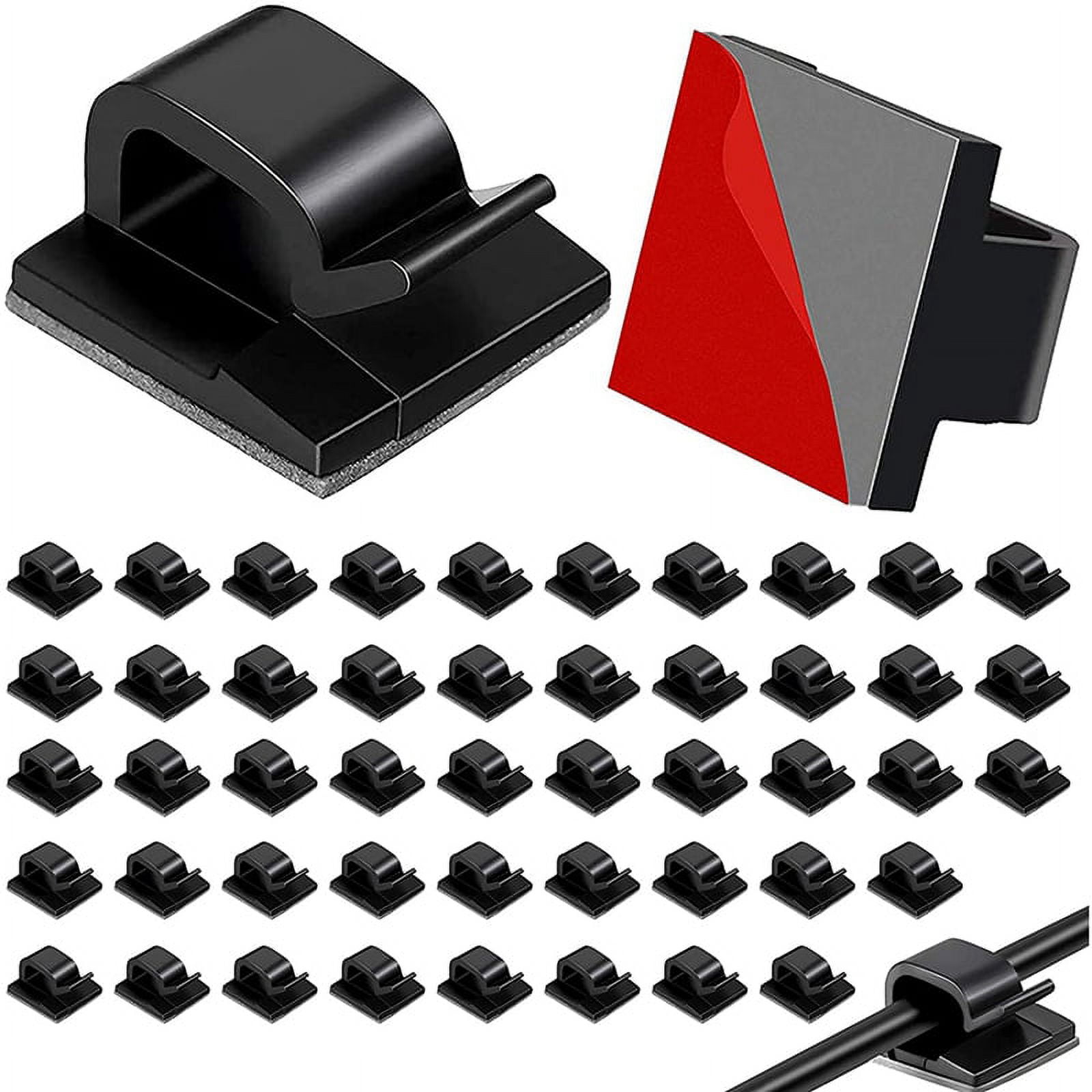 Lot De 8 Clips Organisateur Câbles Magnétiques - Auto-Adhésif, Ouverture/Fermeture Facile - Pour Bureau, Mur, Voiture - 10